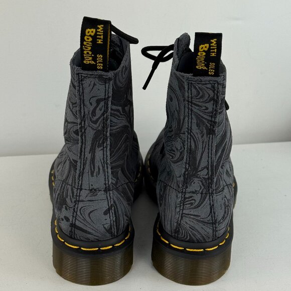 Women's size 6 - Dr Martens 1460 Pascal Lace up Boot Black/Gray Marble boots - Picture 5 of 7